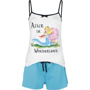 Alice in Wonderland Alice pyžama bílá/modrá
