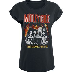Mötley Crüe Vintage World Tour Flames Dámské tričko černá
