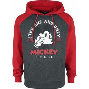 Mickey & Minnie Mouse The One And Only Mikina s kapucí tmave šedá/cervená