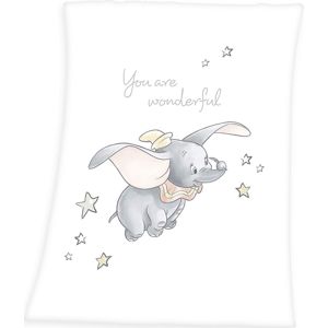 Dumbo Flísová deka bílá/šedá