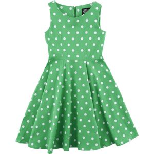 H&R London Dívčí puntíkované šaty Carly detské šaty zelená