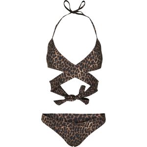 Urban Classics Dámské bikiny s levhartím vzorem bikini leopardí