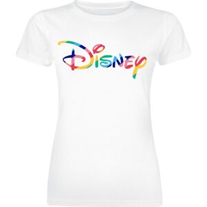 Mickey & Minnie Mouse Rainbow Disney Logo Dámské tričko bílá