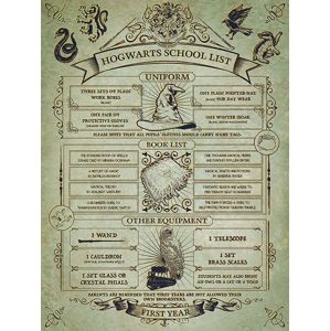 Harry Potter Hogwarts School List plakát vícebarevný
