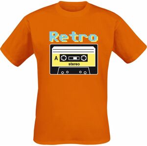Zábavné tričko Retro kazeta Tričko oranžová
