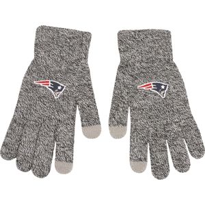 NFL New England Patriots - Gray Knit Glove rukavice žíhaná šedá/žíhaná černá