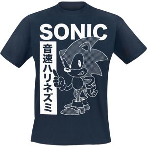 Sonic The Hedgehog Japanese tricko tmavě modrá