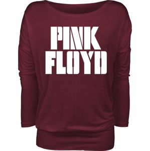 Pink Floyd Logo Dámské tričko s dlouhými rukávy bordová