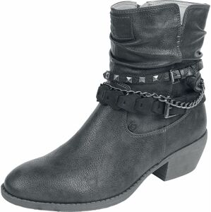 Rock Rebel by EMP Černé boty s hvězdami boty tmavě šedá