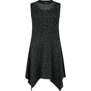 Black Premium by EMP Dress With Runes Alloverprint Šaty černá