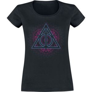 Harry Potter Neon Deathly Hallows Dámské tričko černá