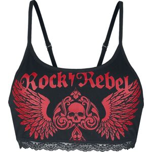 Rock Rebel by EMP Bustier mit Pik Ace und Spitze Korzet černá