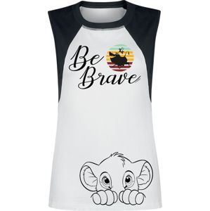 The Lion King Simba - Be Brave dívcí top bílá/cerná