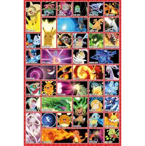 Pokémon Moves - Poster plakát vícebarevný