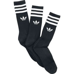 Adidas Solid Crew Sock 3 Pack Ponožky cerná/bílá