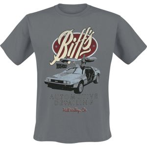 Back To The Future Biff's Automotive Tričko šedá
