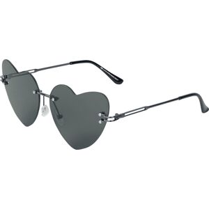 Urban Classics Sunglasses Heart With Chain Slunecní brýle černá