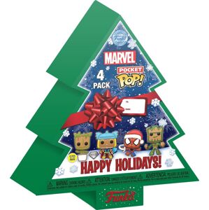 Marvel Sada 4 klíčenek Gingerbread tree Christmas box - POP! (svítí v tmě) Klíčenka vícebarevný