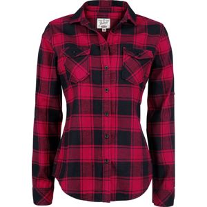 Brandit Flanelová kostkovaná košile Amy dívcí halenka cerná/cervená