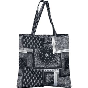 Urban Classics Bandana Patchwork Print Tote Bag Nákupní taška cerná/bílá