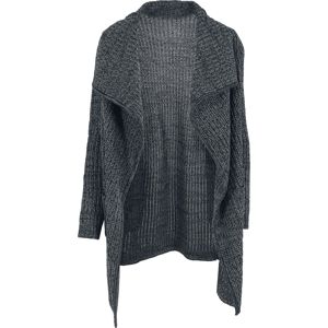 Urban Classics Ladies Knitted Long Cape dívcí pletený top charcoal