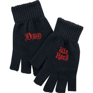Dio Logo & We rock rukavice bez prstů černá