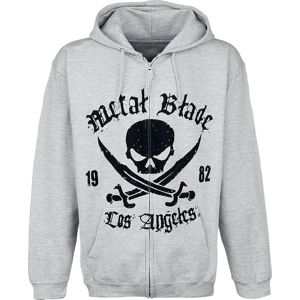 Metal Blade Pirate Logo mikina s kapucí na zip šedá