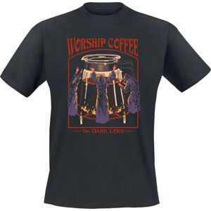 Steven Rhodes Worship Coffee Tričko černá