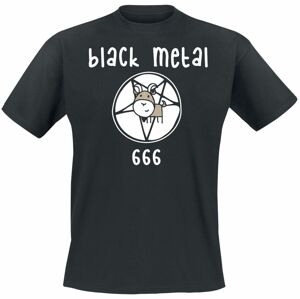Tierisch Black Metal 666 Tričko černá