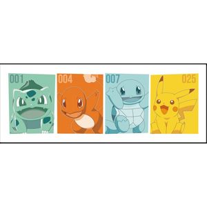 Pokémon Kanto Partners Zarámovaný obraz vícebarevný