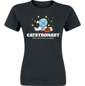 Catstronaut Need More Space, Go Away! dívcí tricko černá
