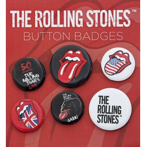 The Rolling Stones Lips Sada odznaku vícebarevný