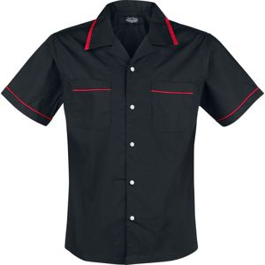 Rock Rebel by EMP Černá bowlingová košile s červenými detaily Košile černá