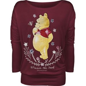 Medvídek Pu Flowers Dámské tričko s dlouhými rukávy červená
