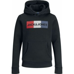 Jack & Jones Corp Logo detská mikina s kapucí černá