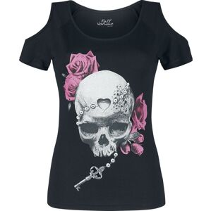Full Volume by EMP T-Shirt mit Rosen und Skull Dámské tričko černá