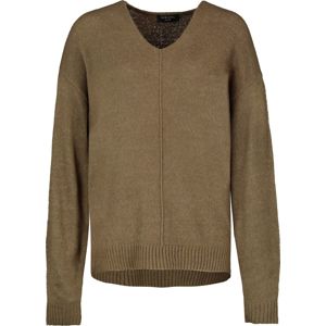 Sublevel Dámský pulovr s Véčkovým výstřihem Dívcí svetr hnědá