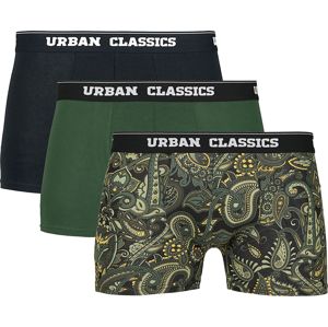Urban Classics Balení 3 ks boxerek Boxerky cerná/zelená
