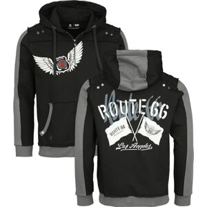 Rock Rebel by EMP Rock Rebel X Route 66 - Hoody Jacket Mikina s kapucí na zip černá