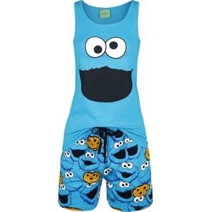 Sesame Street Krümelmonster - Face pyžama modrá