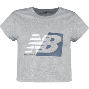 New Balance NB SPORT CORE PLUS GRAPHIC SHORT SLEEVE Dámské tričko s krátkým rukávem šedá