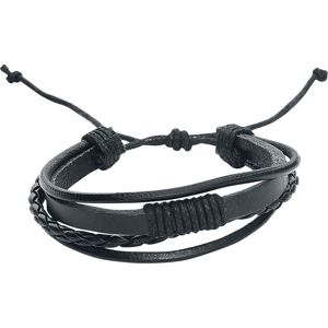Mixed Black Leather Bracelet Kožený náramek standard