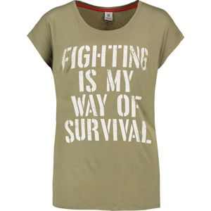 Sublevel Fighting is my way of survival dívcí tricko olivová