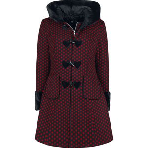 Hell Bunny Amelia Coat Dívcí kabát cervená/cerná