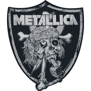 Metallica Raiders Skull nášivka cerná/šedá