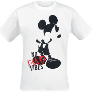 Mickey & Minnie Mouse No Bad Vibes tricko bílá