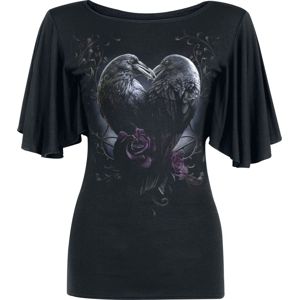 Spiral Raven Heart Dámské tričko černá