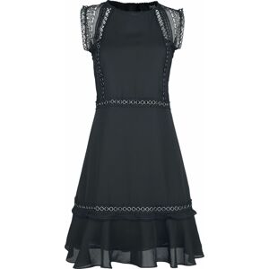 Black Premium by EMP Černé šaty s očky a krajkovými detaily Šaty černá