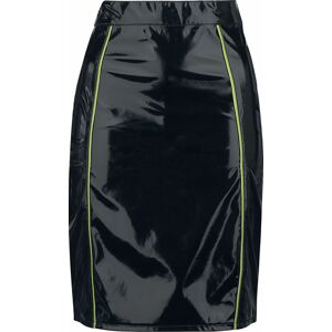 Gothicana by EMP Černá pouzdrová sukně s detaily v neónové barvě Sukně černá