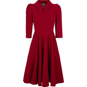 H&R London Glamorous Velvet Tea Dress Šaty červená